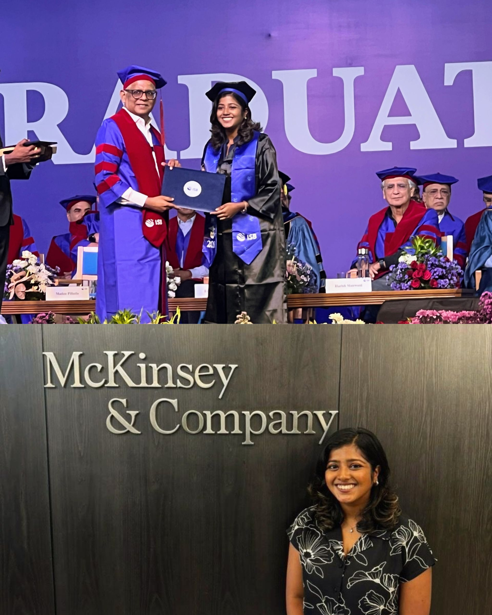 Aarthi Muthiah — ISB graduation and McKinsey placement